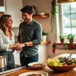 amor na cozinha