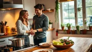 amor na cozinha